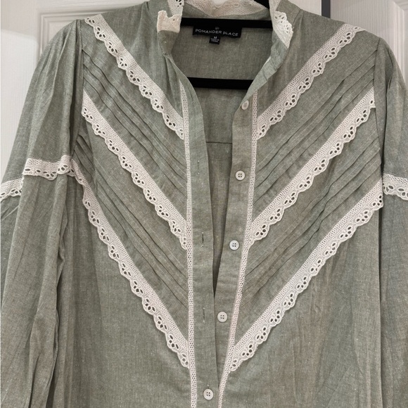 Pomander Place Laurel Green Jolene Dress M - Picture 4 of 5